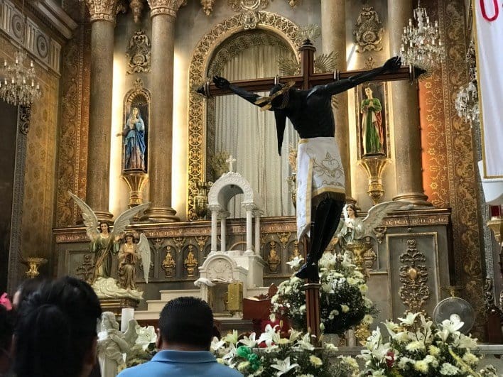 Streets of Salamanca, Guanajuato — colonial stone buildings and plazas of the city between León and Celaya