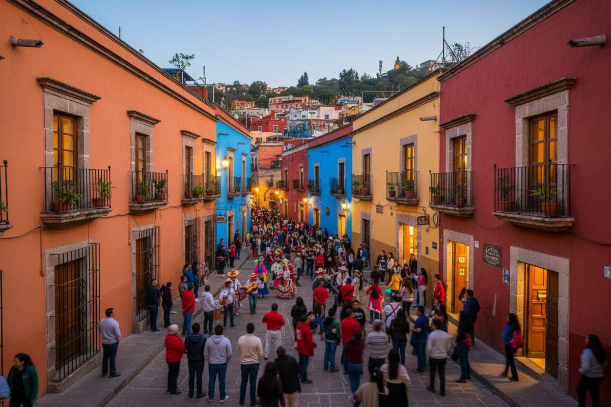 Guanajuato hotel balconies near Festival Cervantino venues in Centro Histórico