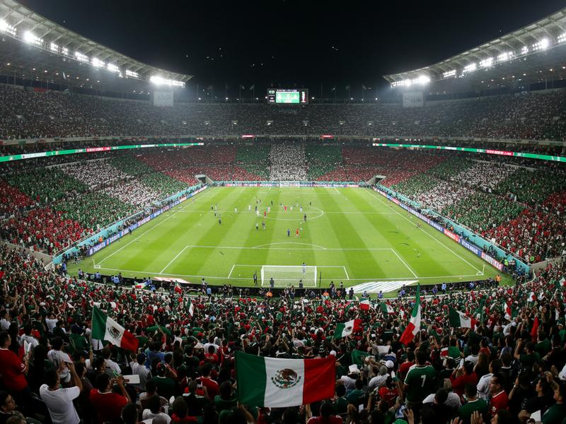 Inside Estadio Azteca in Mexico City showing packed stands during a match